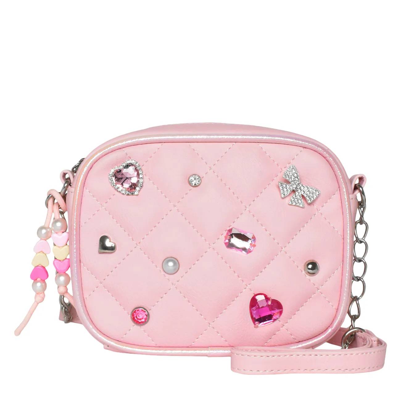 OMG Accessories Girls' Heart Rectangular Crossbody Bag