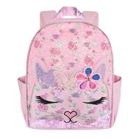 Girls' Bella Bow Quilted Large Backpack PINK view