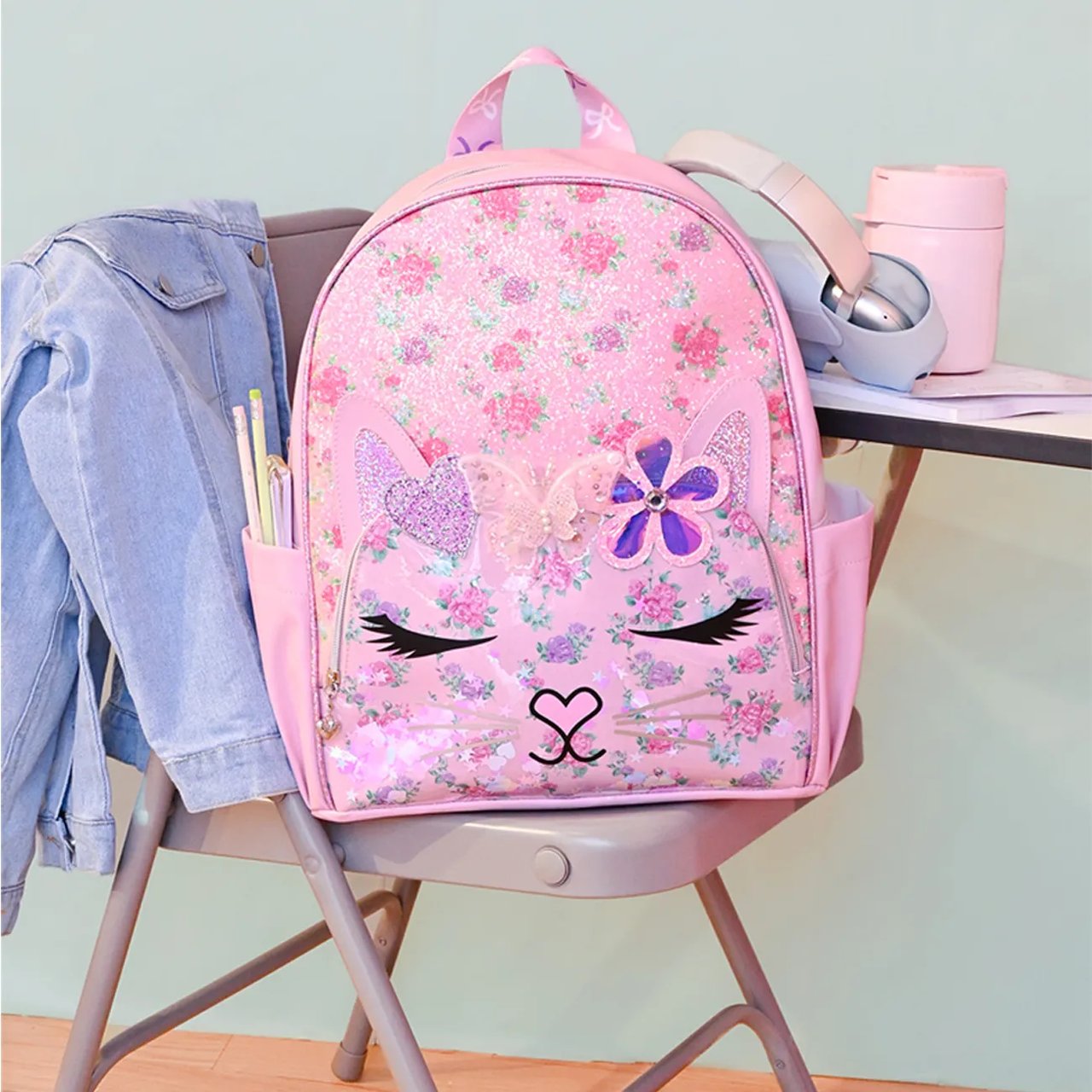 Girls' Bella Bow Quilted Large Backpack