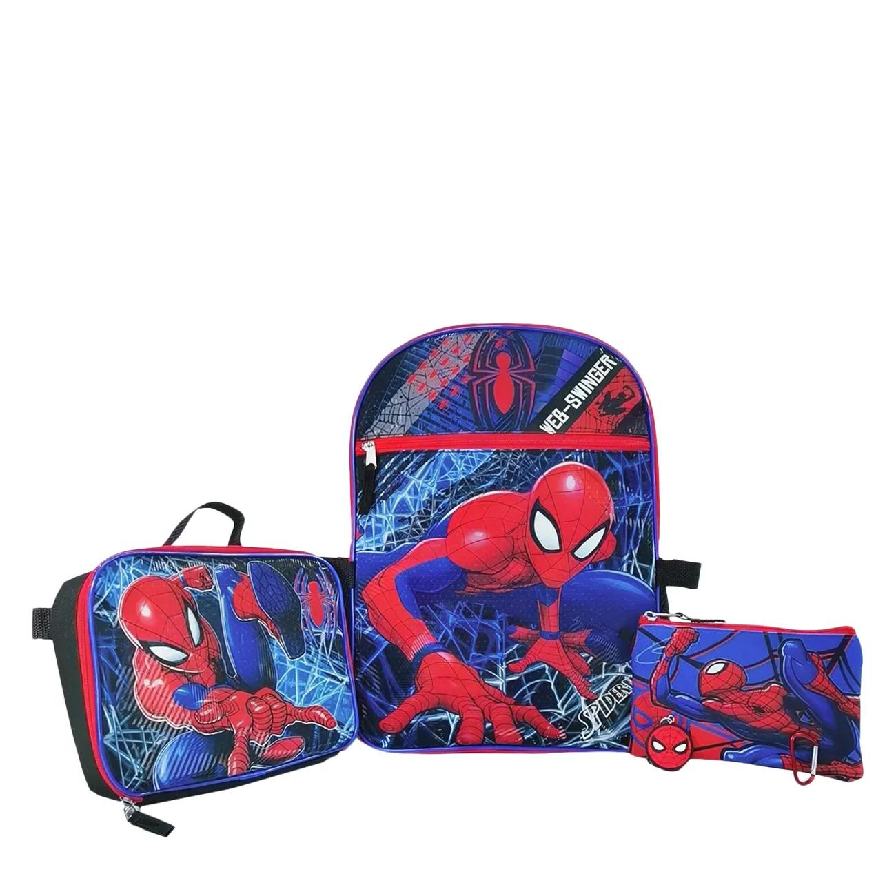 Kid's Spiderman 5 Piece Backpack Set