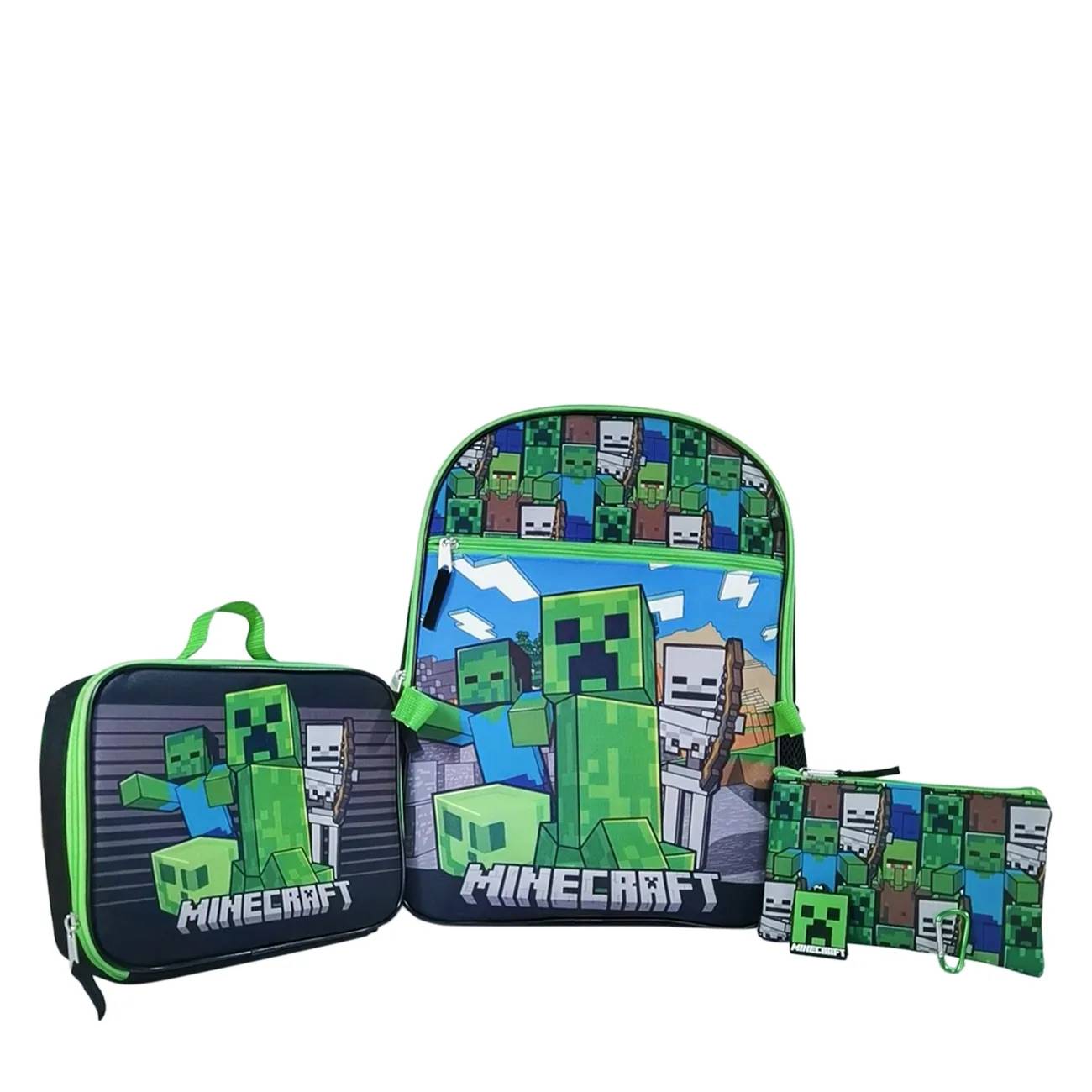 Bioworld Youth Boy's Minecraft 5-Piece Backpack Set