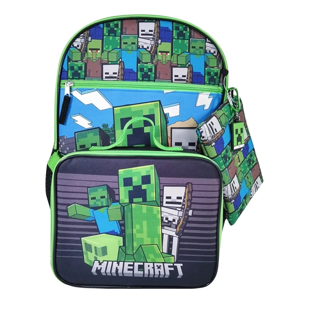 Youth Boy's Minecraft 5-Piece Backpack Set