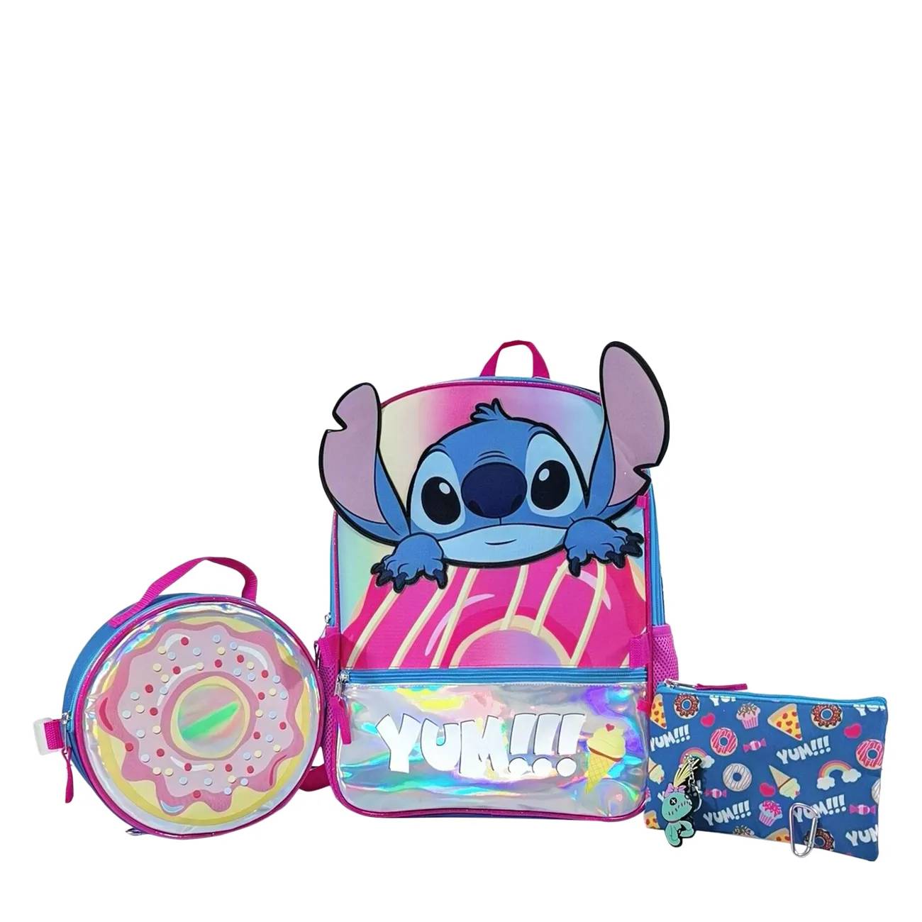 Bioworld Kid's Stitch 5 Piece Backpack Set
