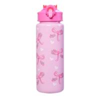 Kids' Bow Water Bottle With Wristlet PETAL view