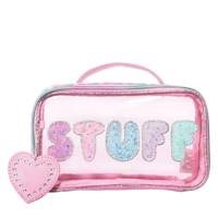 STUFF Pouch with Heart Charm BUBBLEGUM view