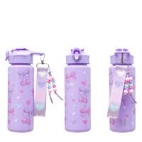Girls' Cherry Water Bottle With Wristlet  ORCHID view