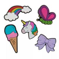 Young Girl Cartoons Jibbitz Charms - 5 Pack MULTI-COLOUR view