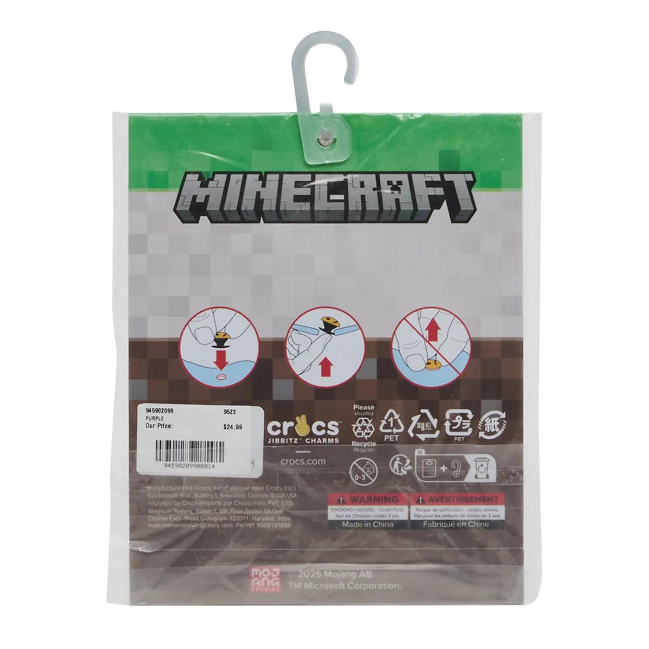 Minecraft Jibbitz Charms - 5 Pack