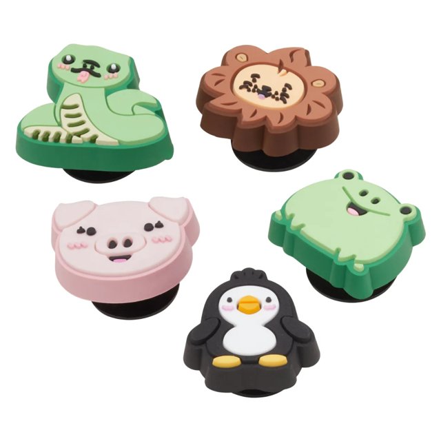 Cartoon Animal Friends Jibbitz Charms - 5 Pack