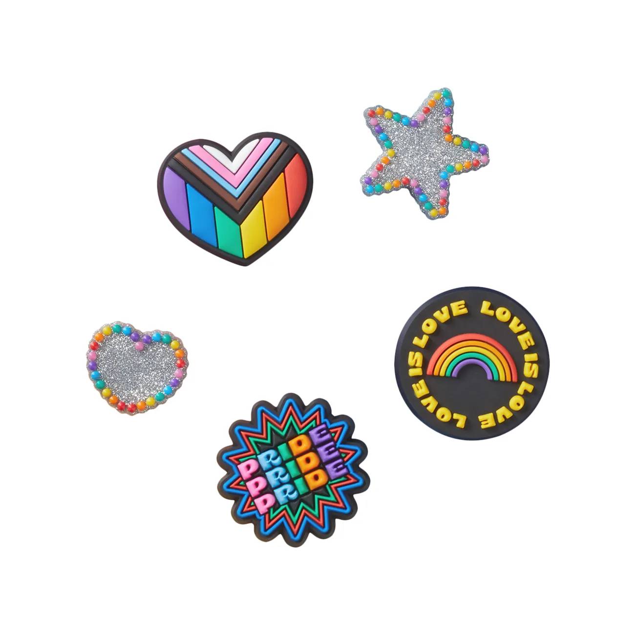 Crocs Pride Jibbitz Charms - 5 Pack