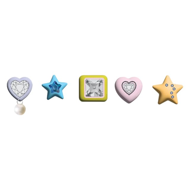 Dazzling Gem Jibbitz Charms - 5 Pack