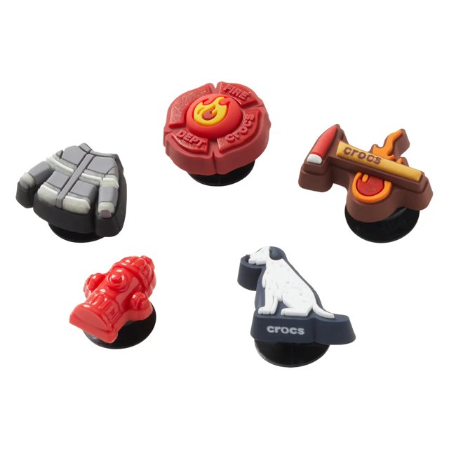 Tiny Firetruck Jibbitz Charms - 5 Pack