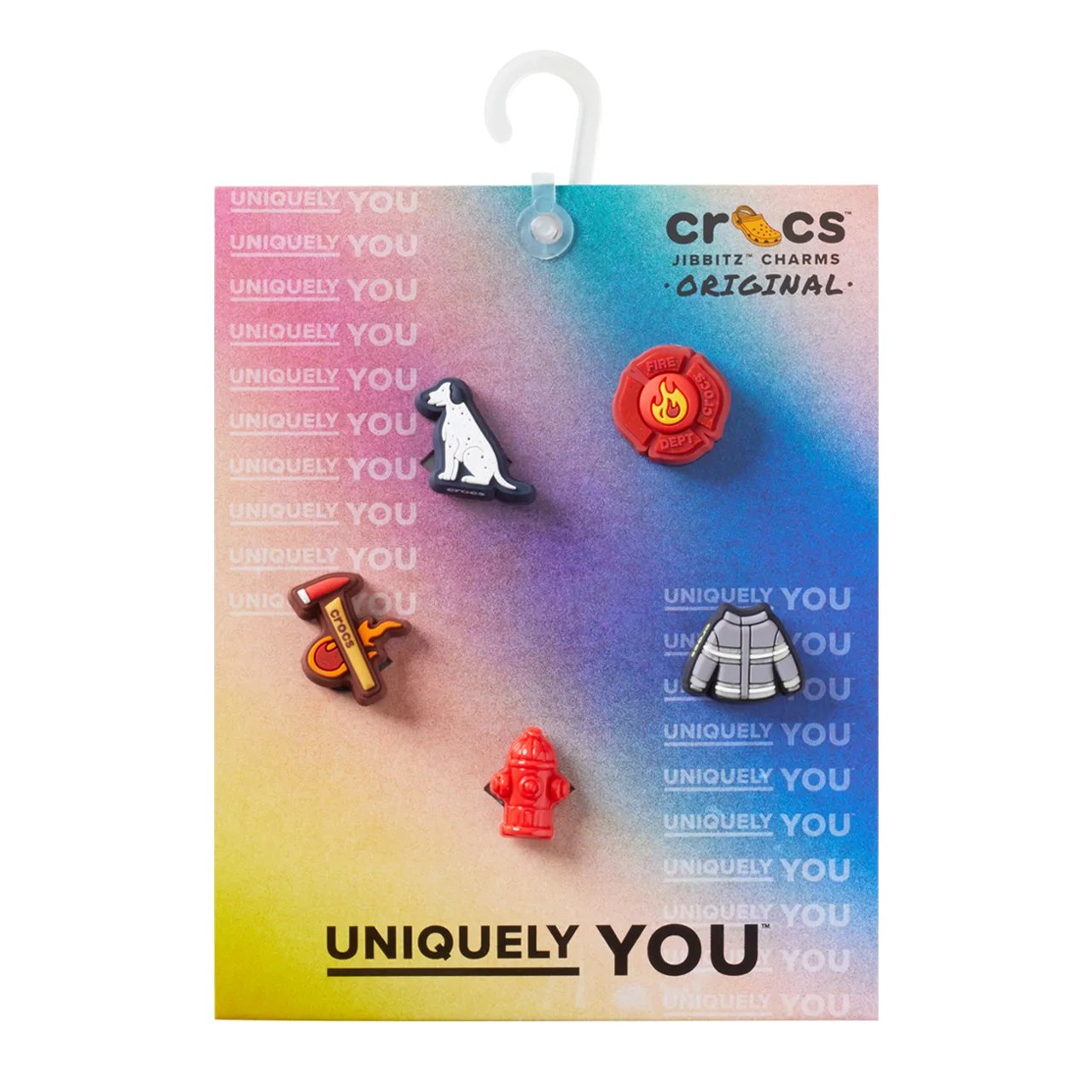 Tiny Firetruck Jibbitz Charms - 5 Pack