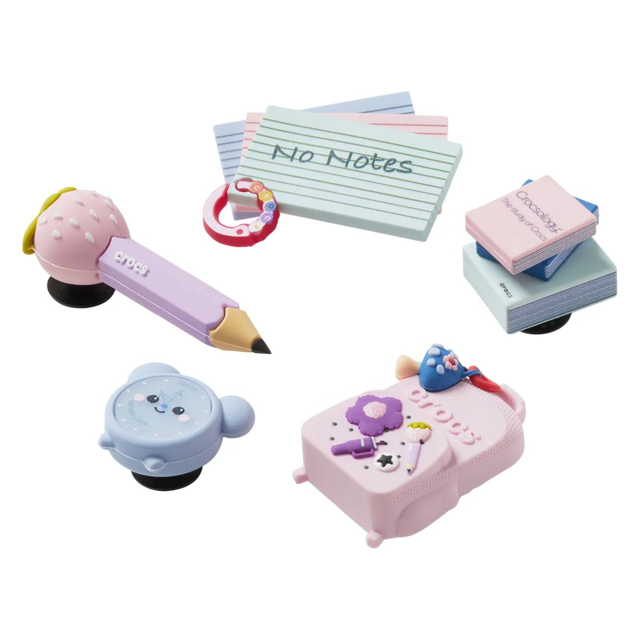 Girly Back To School Jibbitz Charms - 5 Pack