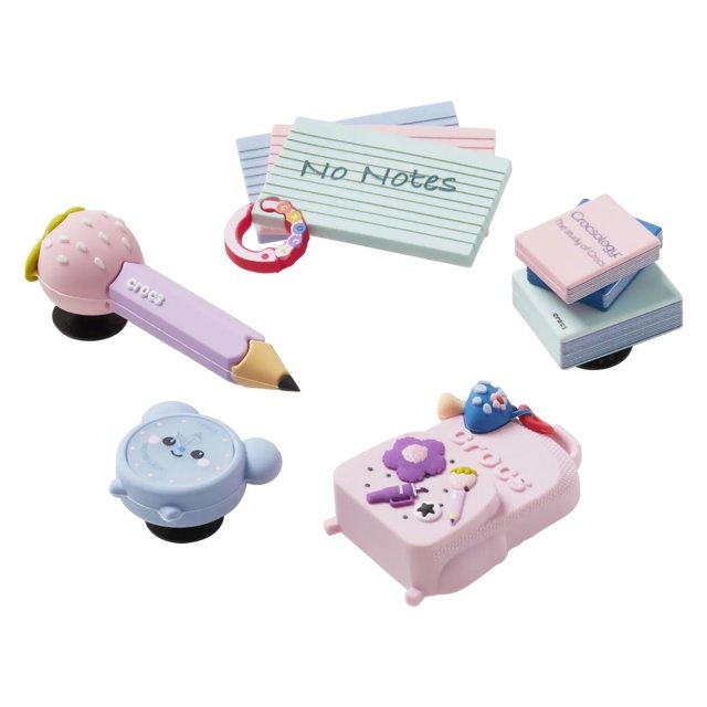 Girly Back To School Jibbitz Charms - 5 Pack