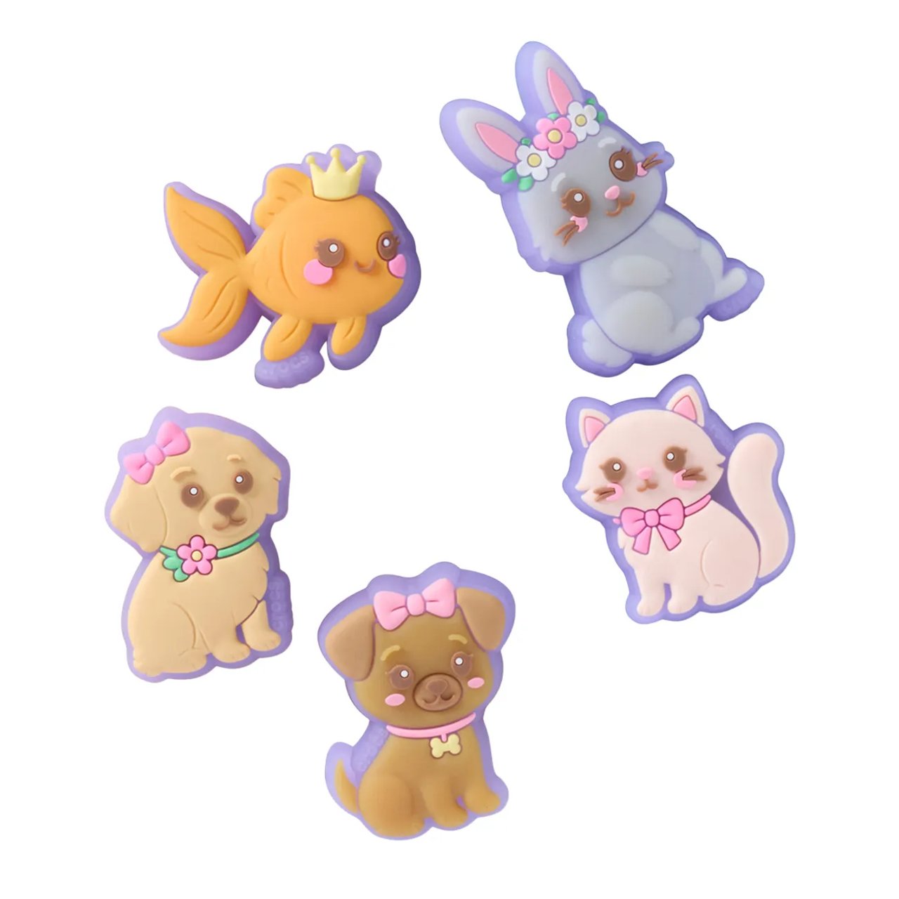Jibbitz Light-Up Princess Pets 5 Pack