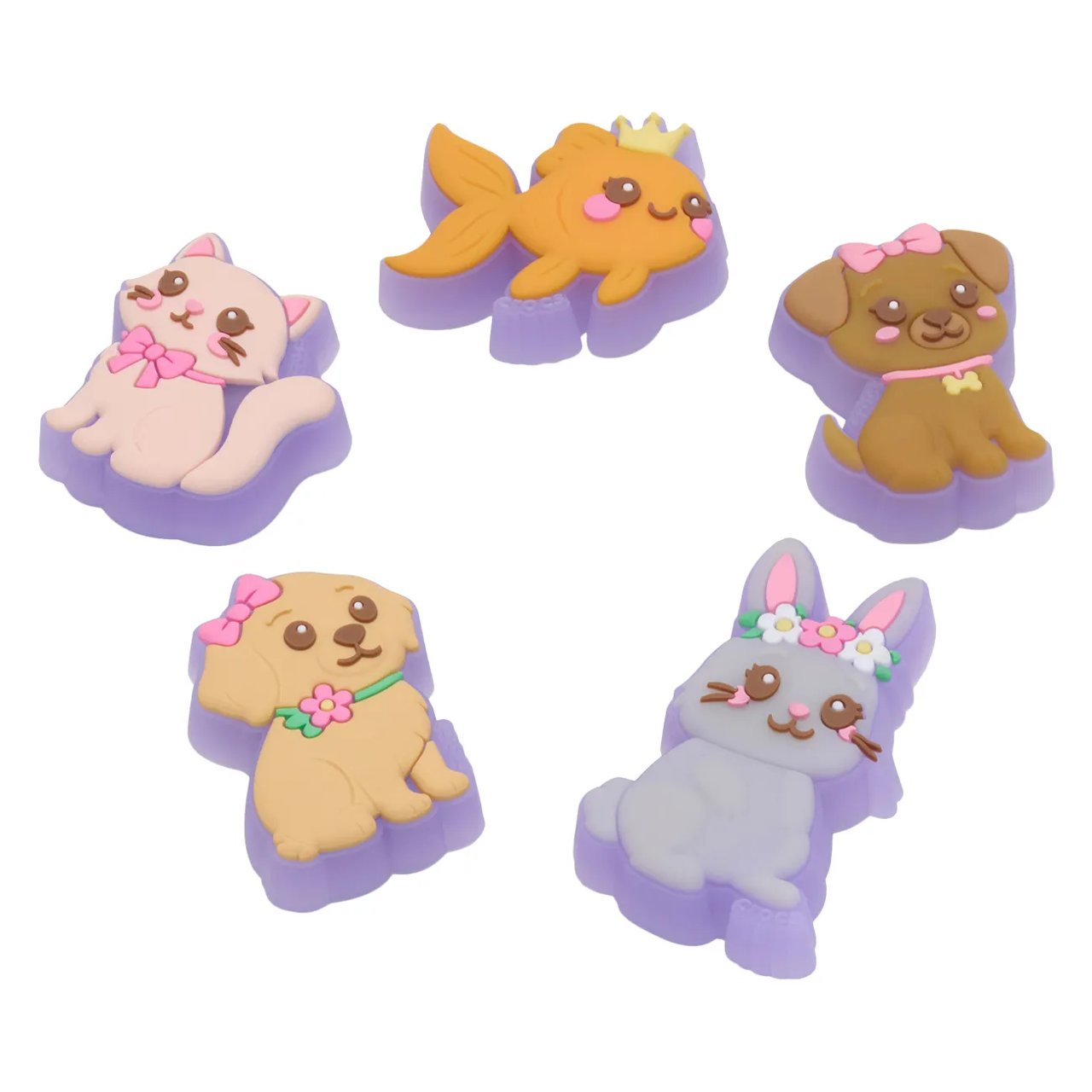 Jibbitz Light-Up Princess Pets 5 Pack