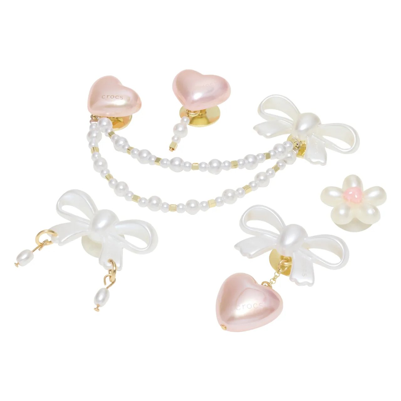 Jibbitz Bow And Pink Hearts 5-Pack