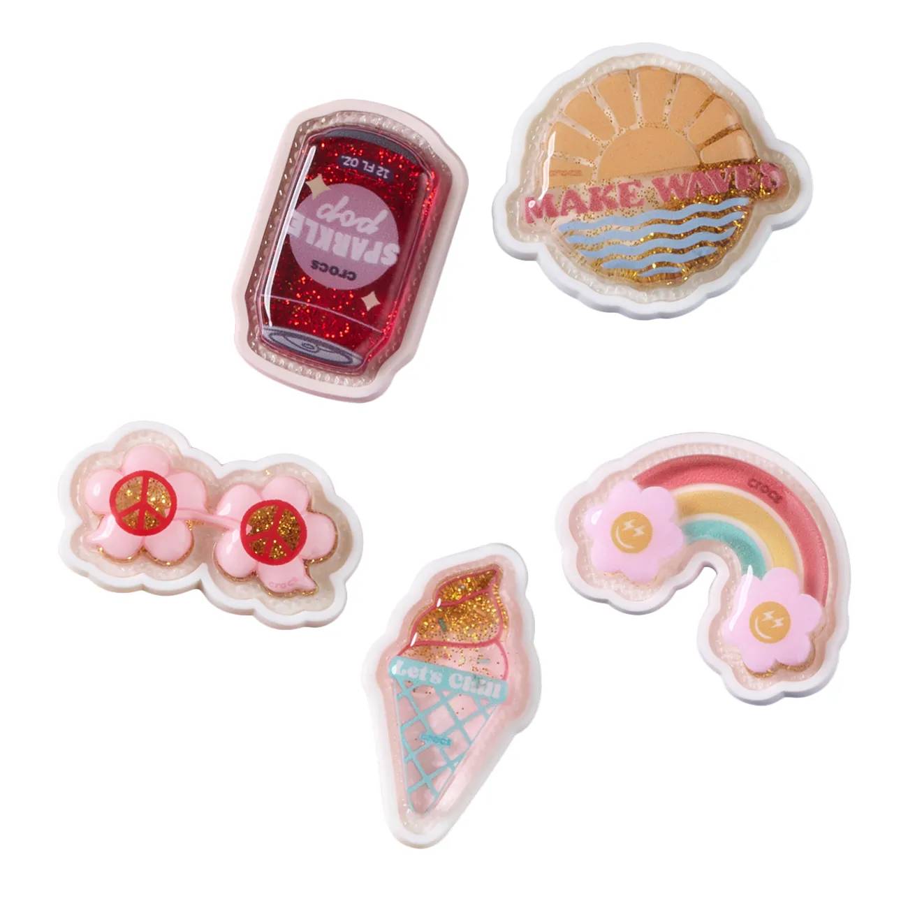 Crocs Squish Filled Summer Jibbitz Charms - 5 Pack