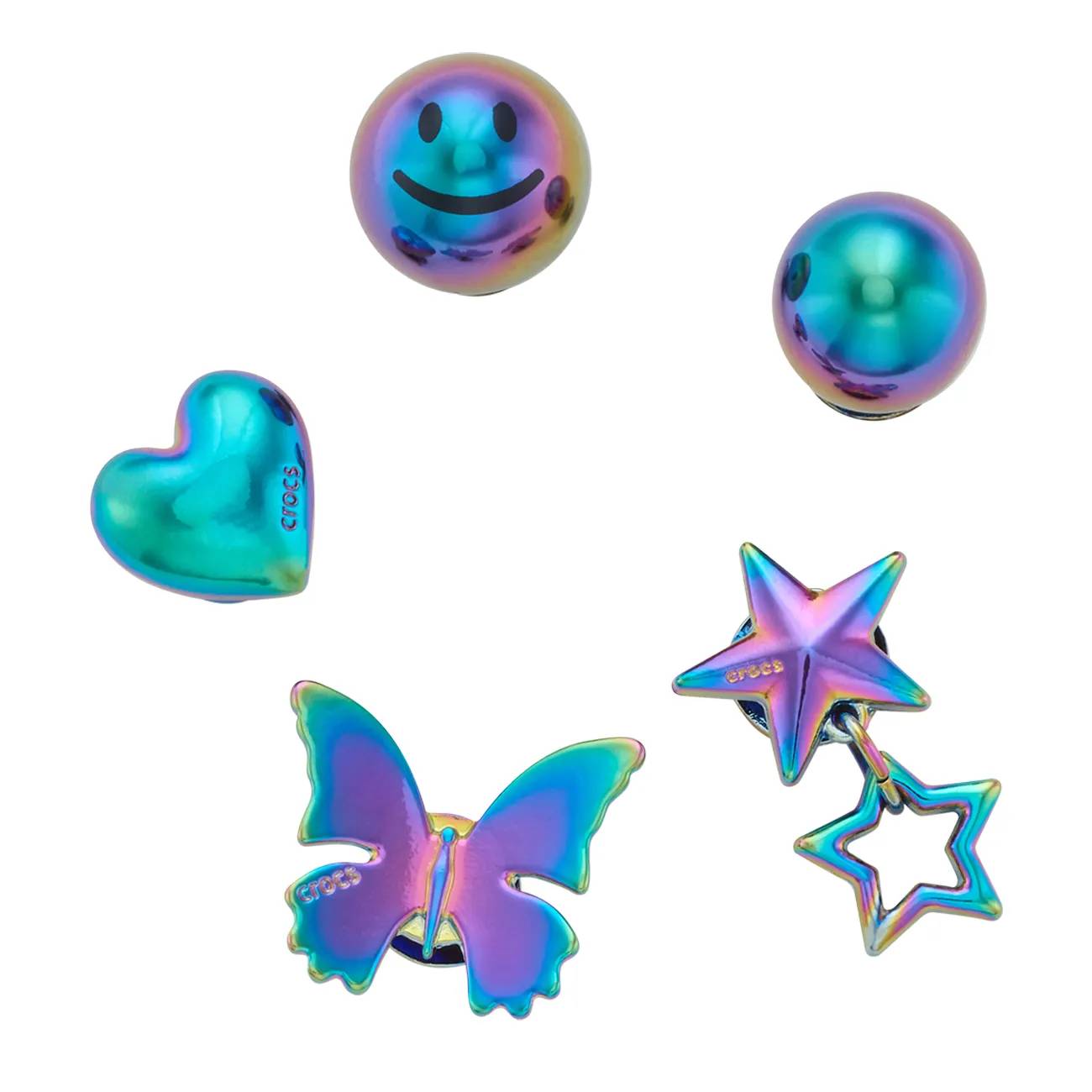 Crocs Jibbitz 5 Packs - Iridescent Meta Charm