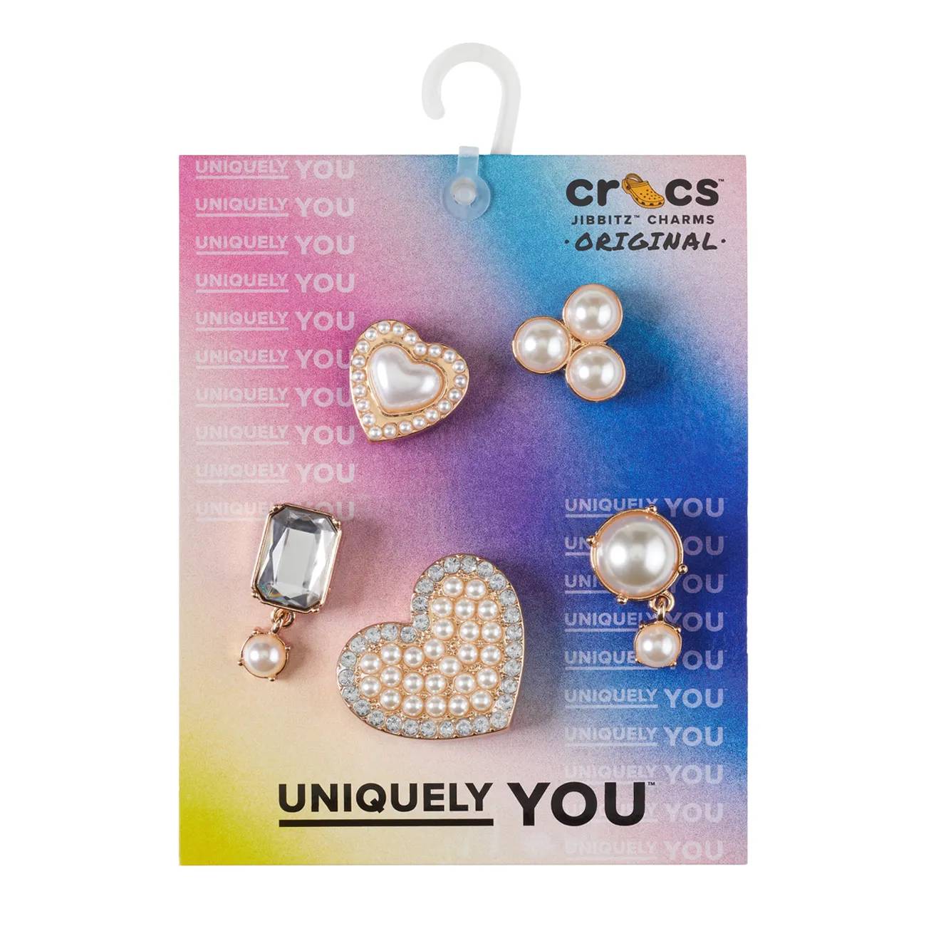 Crocs Jibbitz Pearly Hearts- 5 Pack
