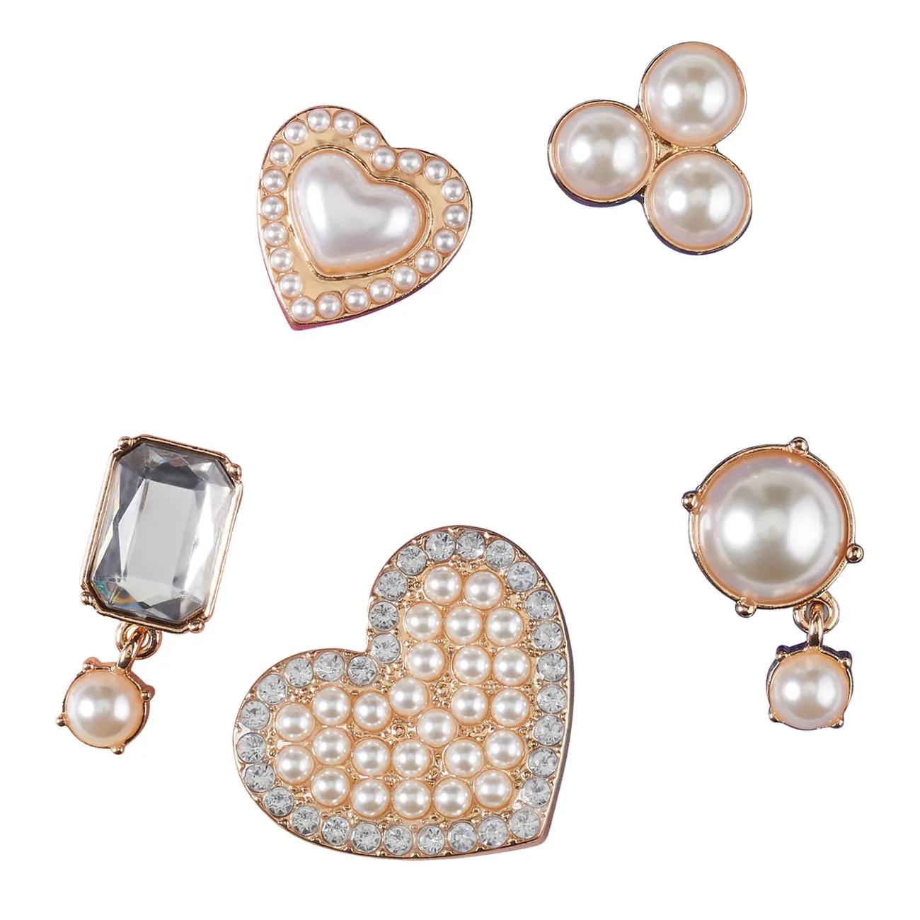 Jibbitz Pearly Hearts- 5 Pack