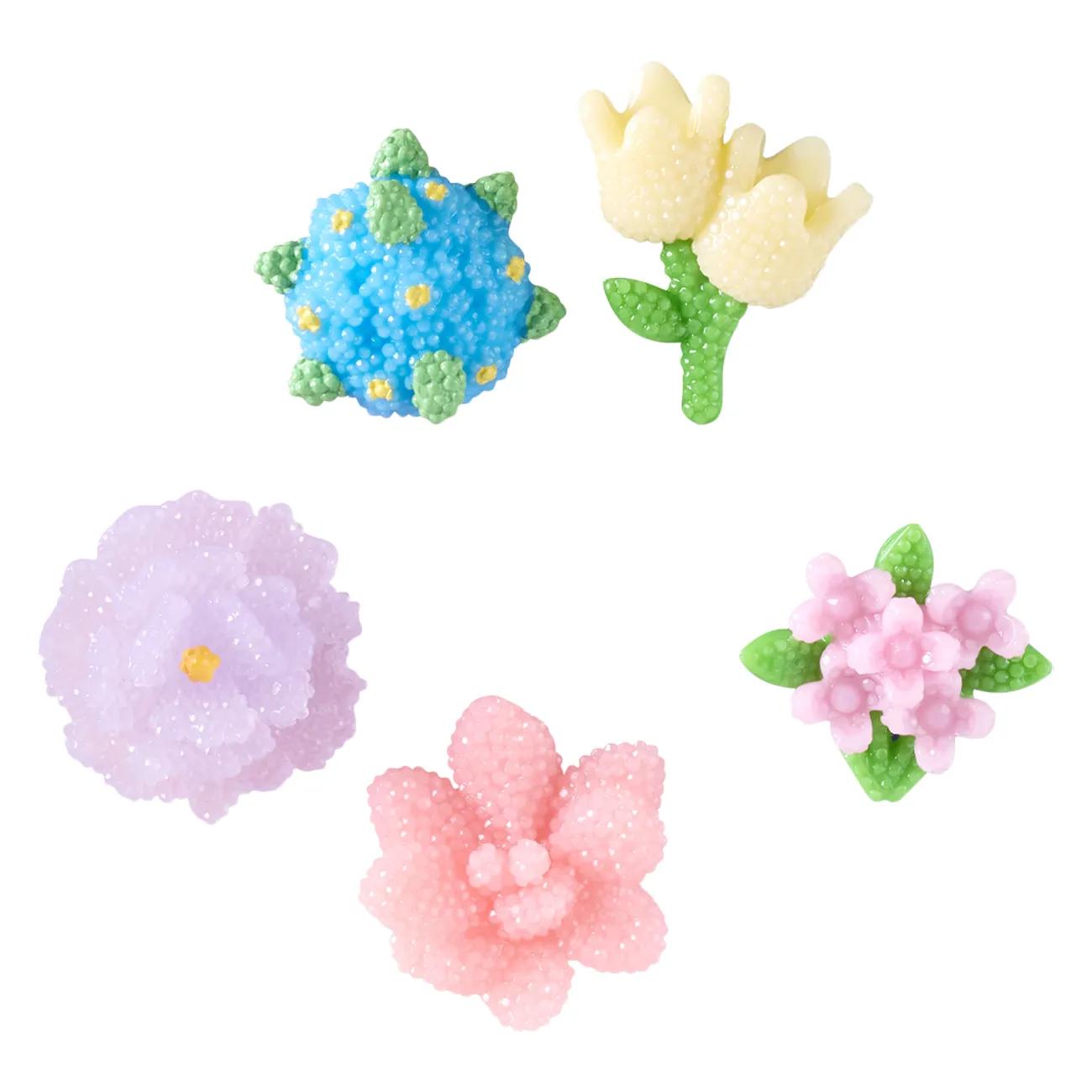 Beaded Flowers Jibbitz Charms - 5 Pack