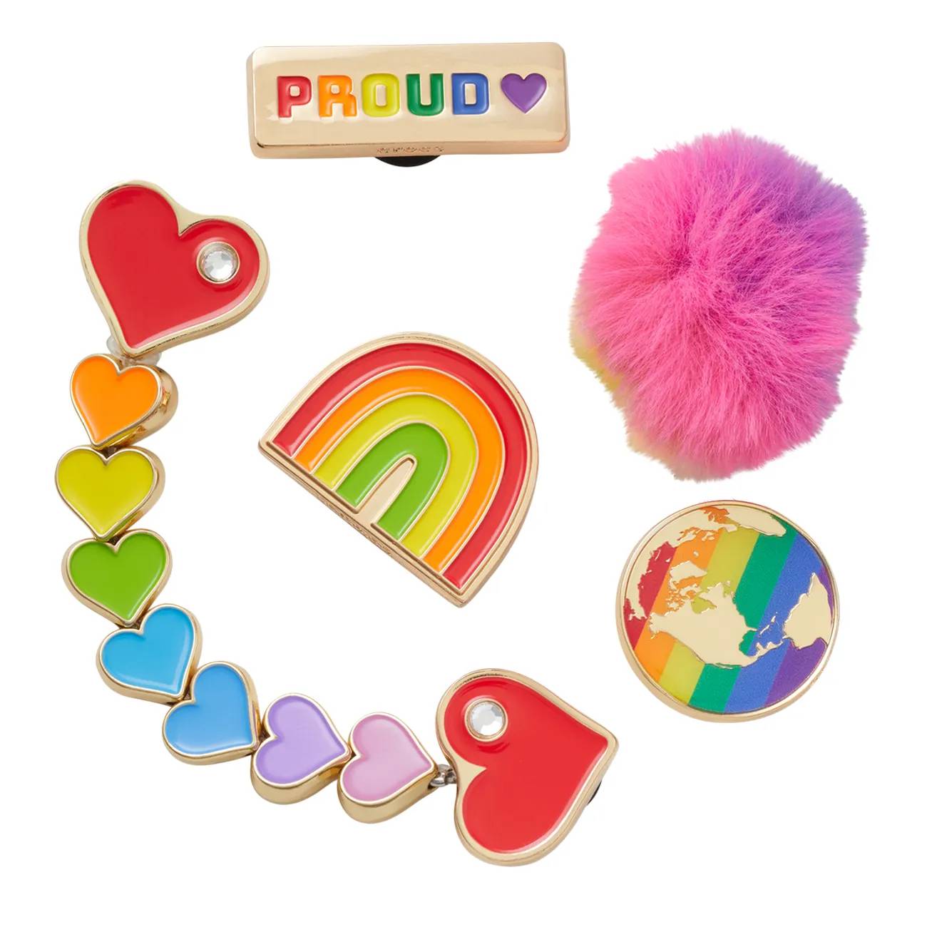 Crocs Pride Proud Jibbitz Set - 5 Pack