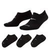 Women's 3-Pack Everyday Plus Cushioned No Show Socks Black view