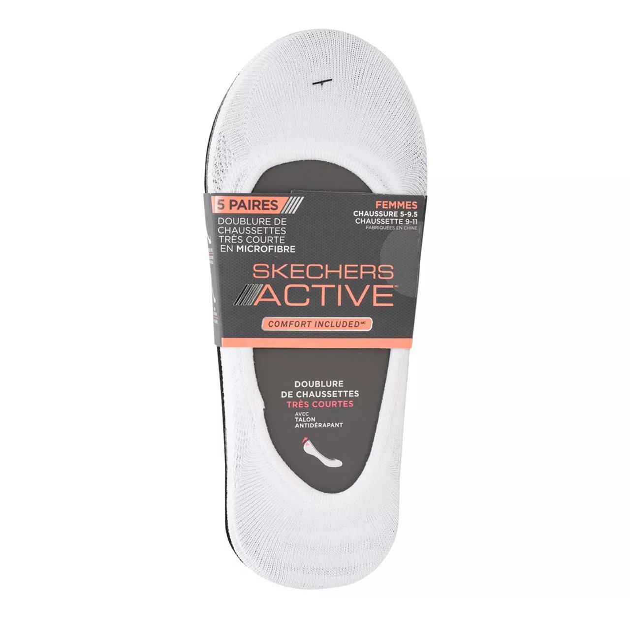 Women's 5-Pack Microfibre Superlow Liner Socks