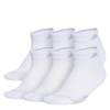 Women's 6PK Quarter Socks WHITE view