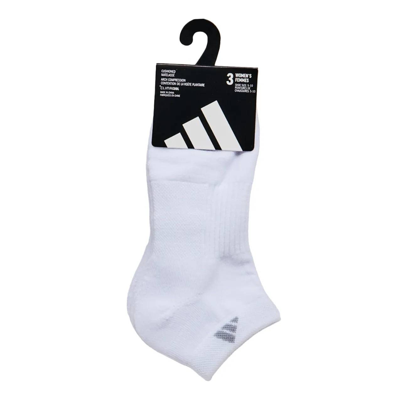 adidas Womens' Cushioned 3 Pack Low Cut Socks