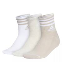 Women's 3-Pack High Quarter Socks BEIGE/WHITE/ALUMNIA view