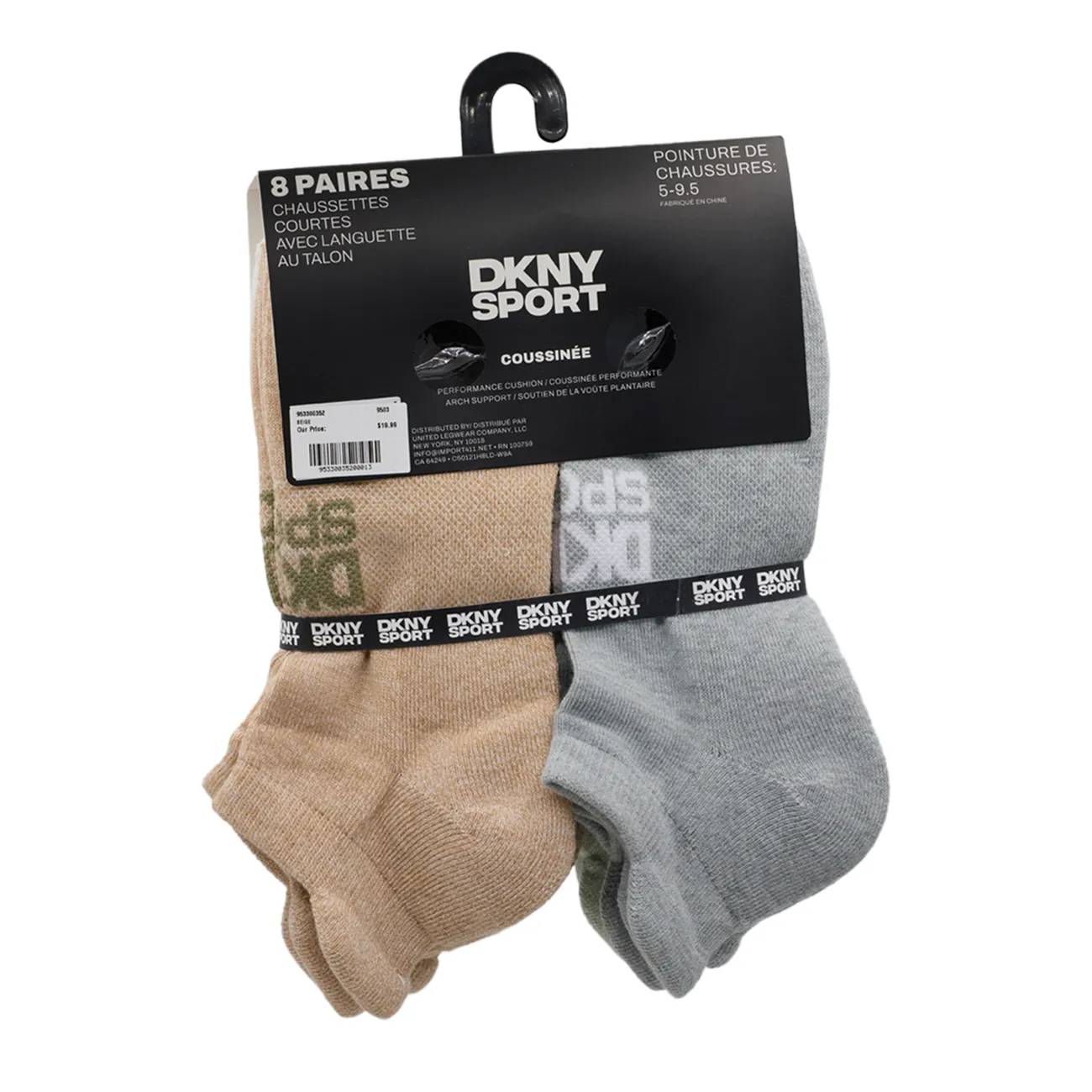 DKNY Women's 8 Pack Ankle Socks