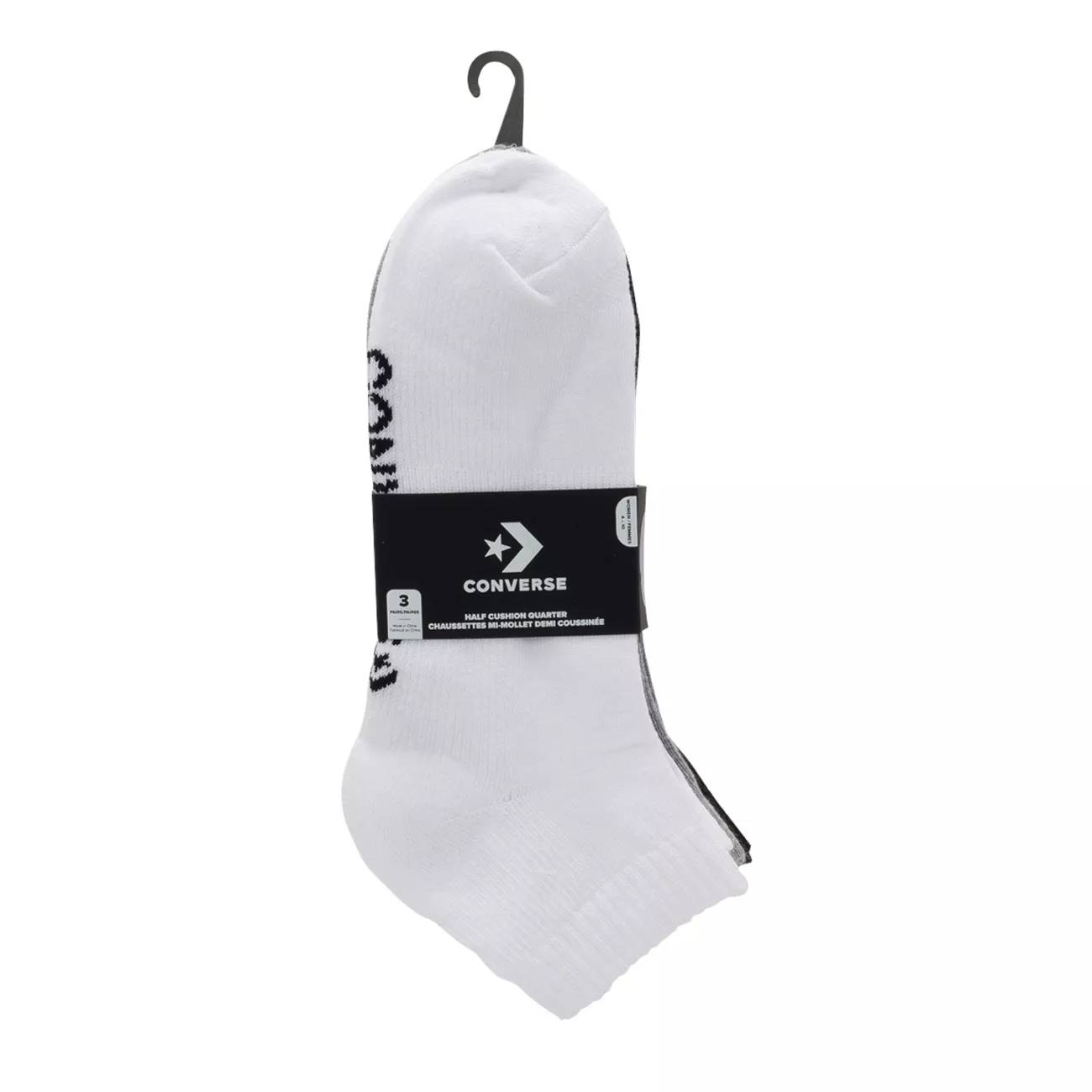 Women's 3-Pack Half Cushion Quarter Socks