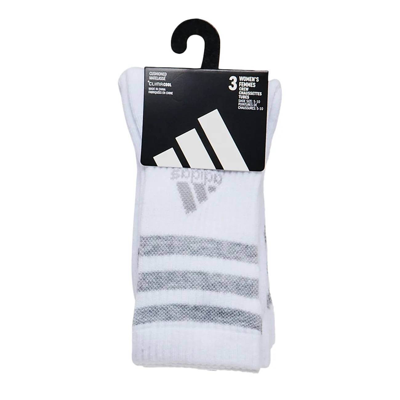 adidas Womens' Cushioned 3 Pack Crew Socks