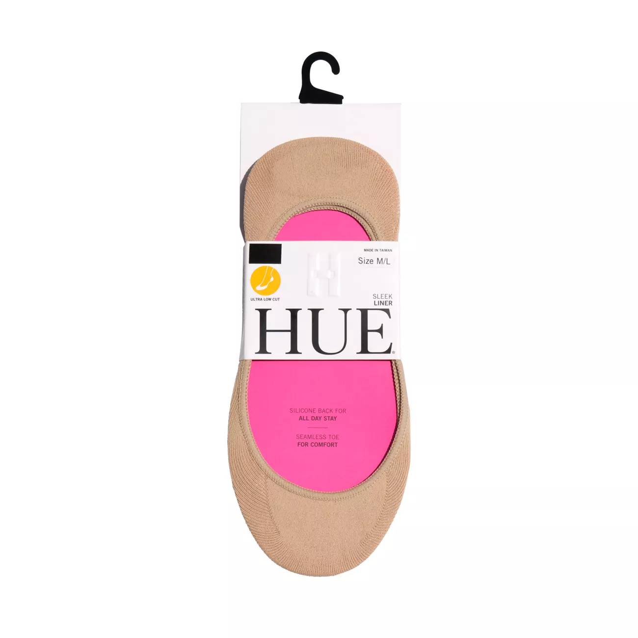 Hue Women's Ultra Low Cut Sleek Liners-2 Pack