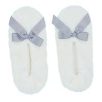 Women's Faux Fur Bow Slipper VANILLA view