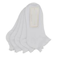 Women's Lettuce Edge No Show 5-Pack Socks WHITE view