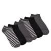Women's 6-Pack Soft & Dreamy No Shows Stripe Socks MARL view
