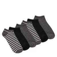 Women's 6-Pack Soft & Dreamy No Shows Stripe Socks MARL view