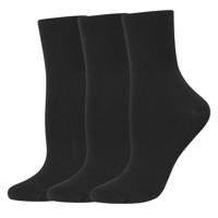 Women's Bobby Sock- 3 Pack Black view