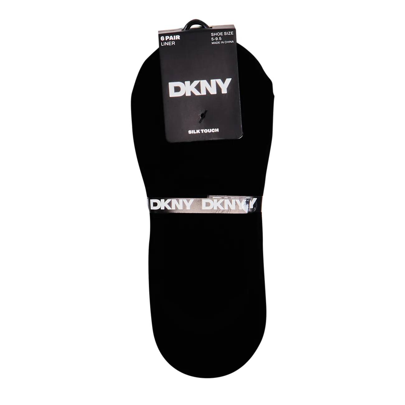 DKNY Women's 6 Pack Silk Touch Liner Socks