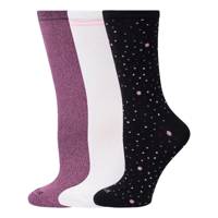 Women's 3-Pack Super Soft Crew Socks BLACK view
