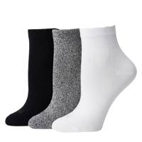 Women's SS Cropped 3 Pairs Pack Socks BLACK/WHITE view