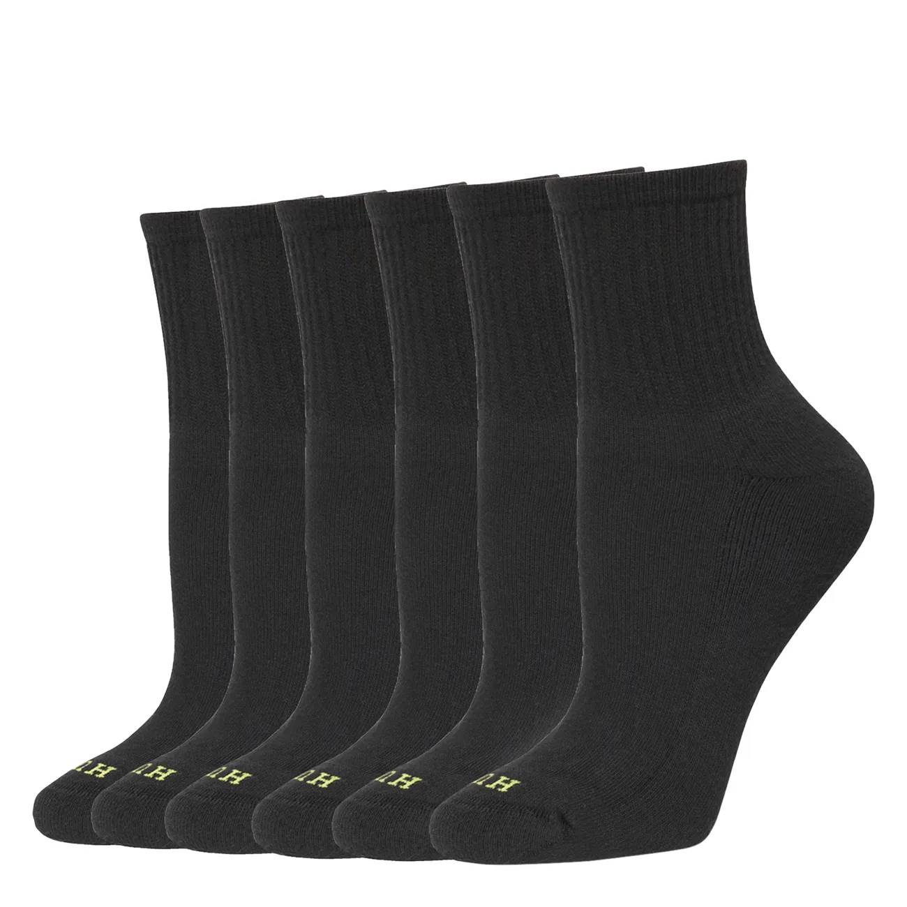 Hue Women's 6 Pack Quarter Socks