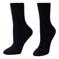Women's Cable Crew Socks BLACK view