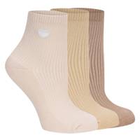 Women's 3PK Powder Love Quarter Socks DRIFTWOOD view
