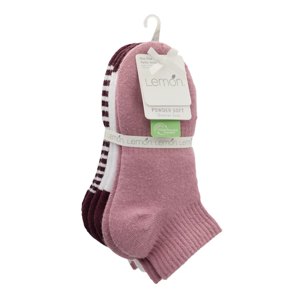 Women's 3 Pack Full Terry Powder Cushion Quarter Crew Socks