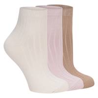 Women's Powder Rib Crew Sock 3-Pack WINTER ROSE view